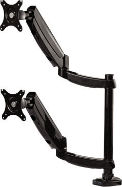 Fellowes Platinum Desktop Stand for 2 Monitors up to 27" with Arm