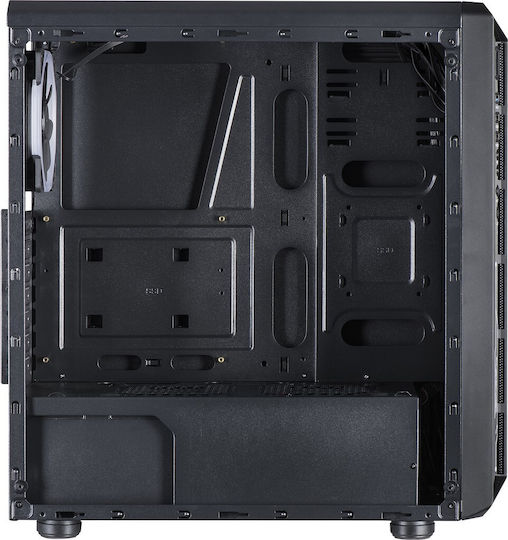 Inter-Tech C-3 SAPHIR Gaming Midi Tower Κουτί Υπολογιστή με Πλαϊνό Παράθυρο και RGB Φωτισμό Μαύρο