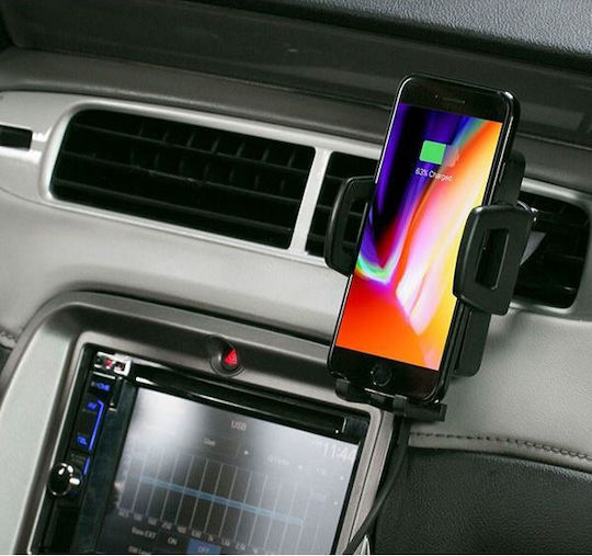 Scosche StuckUp Qi Wireless Charging Car Mobile Mount with Adjustable Hooks and Wireless Charging Black