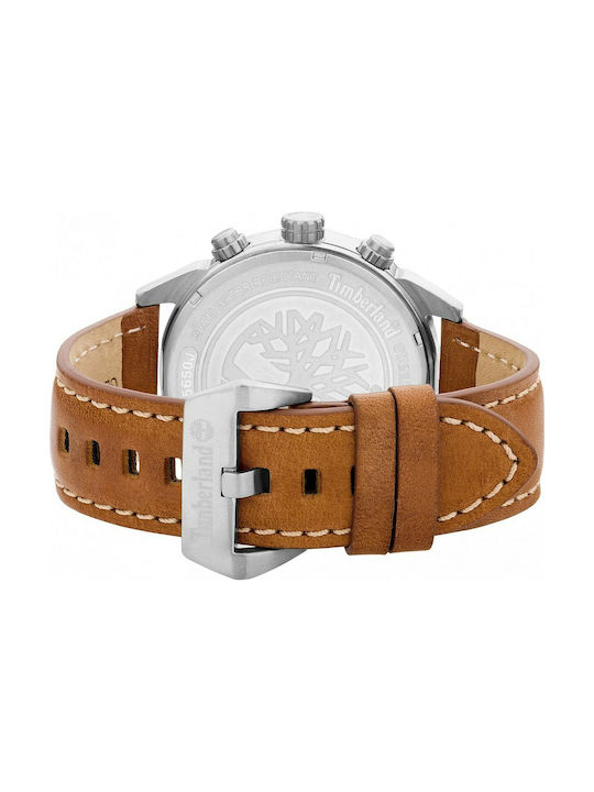 Timberland Sanbornton Watch Chronograph Battery with Brown Leather Strap