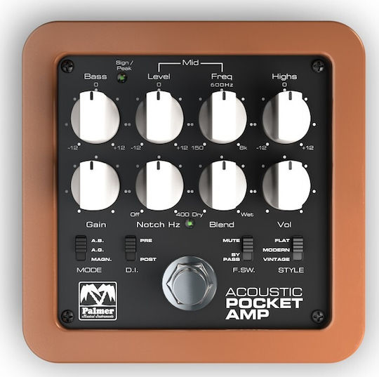 Palmer Pocket Amp Acoustic PEPAMPACOUSTIC Πετάλι Preamp Ηλεκτροακουστικών Οργάνων