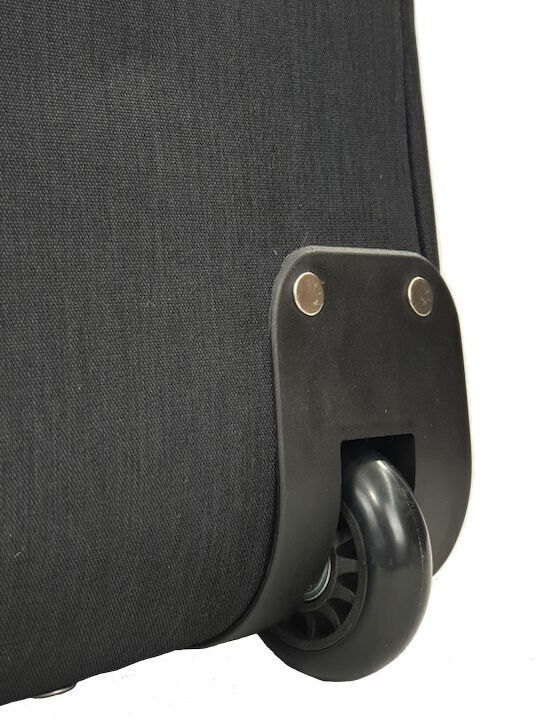 Explorer Luggage EX0524 Βαλίτσα Ταξιδίου Καμπίνας Υφασμάτινη Μαύρη με 2 Ρόδες Ύψους 50εκ.