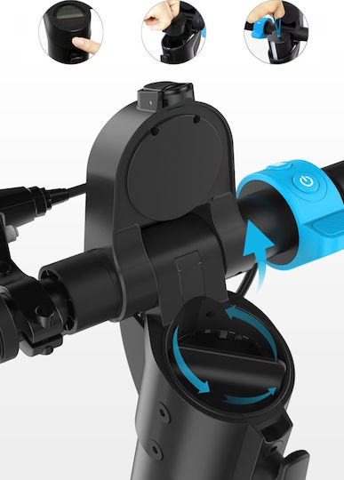 Blaupunkt ESC808 Elektroroller für Kinder mit 25km/h Max Geschwindigkeit und 20km Reichweite in Schwarz Farbe