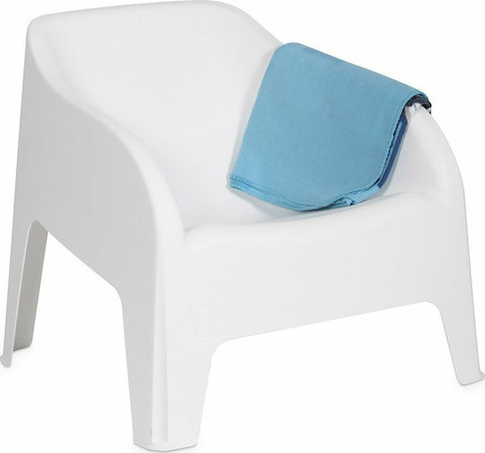 Outdoor-Stuhl Kunststoff Petra Matte Bianco 79x76.5x70εκ.