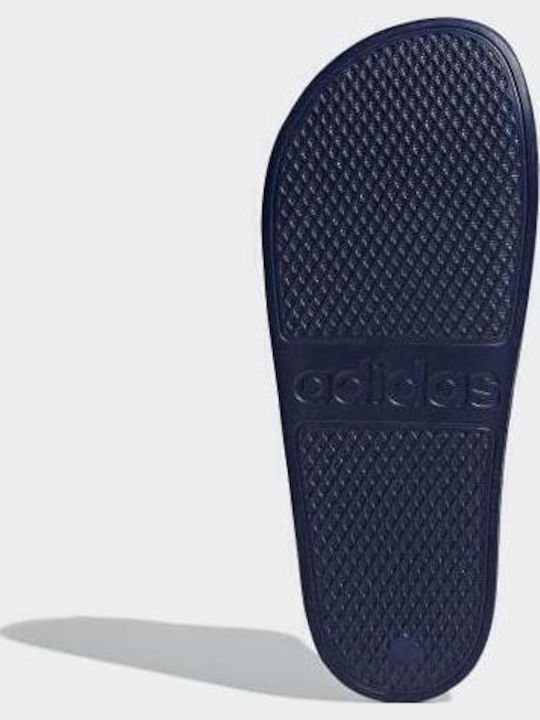 Adilette Aqua Men's Slides Dark Blue / Cloud White