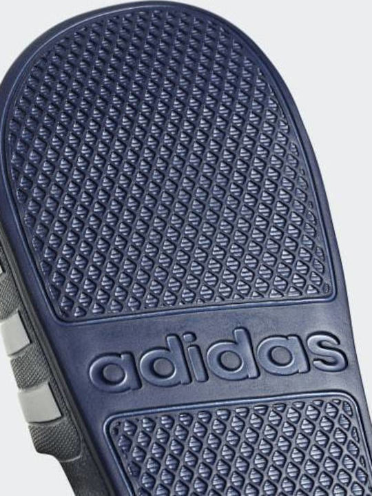 Adilette Aqua Men's Slides Dark Blue / Cloud White