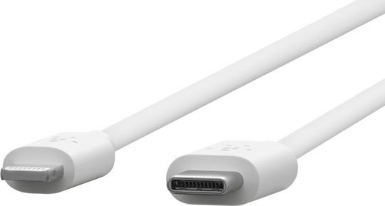 Belkin Boost Charge USB-C to Lightning Cable 18W Λευκό 1.2m (F8J239bt04-WHT)