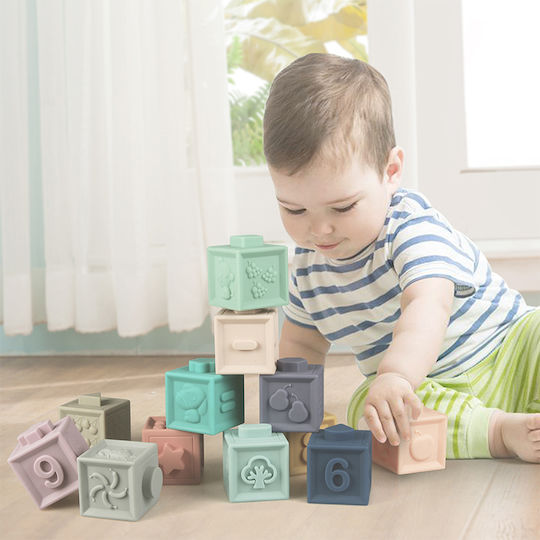 Baby to Love Παιχνίδι Στοίβαξης Εκπαιδευτικοί 3D Κύβοι για 6+ Μηνών
