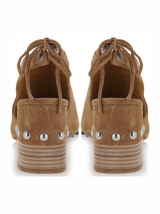 Suede Sandalen Tabac Braun