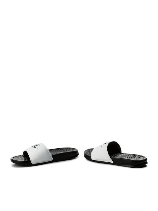 Benassi Just Do It Ανδρικά Slides Λευκά