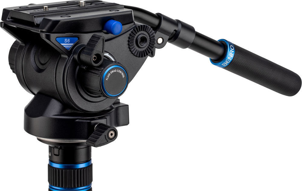 Benro MCT48AFS6 Aluminium Monopod with Flip Locks & S6 Video Head