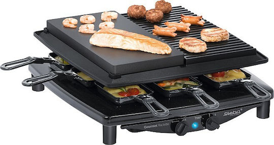 Steba RC 4 Plus Deluxe Επιτραπέζια Ηλεκτρική Ψησταριά Raclette Αυλακωτής Πλάκας 1450W με Ρυθμιζόμενο Θερμοστάτη 39x37εκ.
