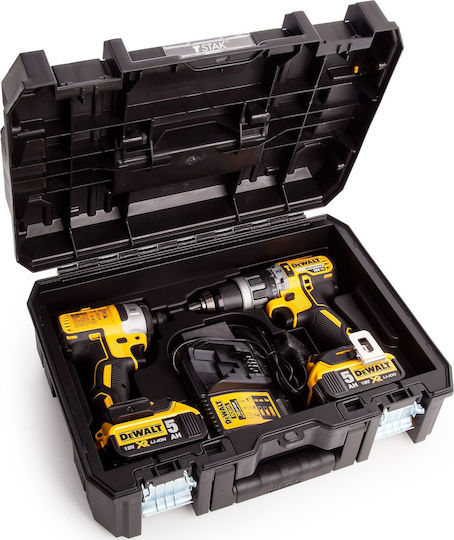 DEWALT DCK266P2T Set Schlagbohrschrauber & Schlagschraubendreher Brushless 18V mit 2 Batterien 5Ah und Hülle