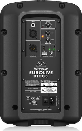 Behringer B108D Σετ με Αυτοενισχυόμενα Ηχείο PA 300W με Woofer 8" 22x38x24.8εκ.