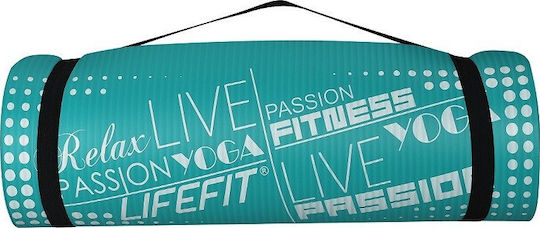 Lifefit Exclusive Exercise Mat Turquoise (180x60x1.5cm)
