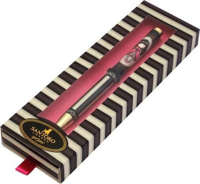 Santoro Ladybird Classic Stripe Collection Boxed Slim Ballpoint Μαύρο