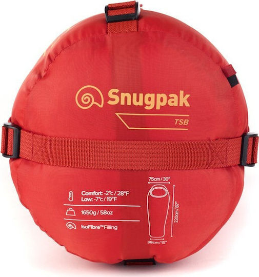 Snugpak Sleeping Bag Μονό 3 Εποχών Red