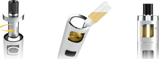 Aspire PockeX Pen Kit 2ml με Ενσωματωμένη Μπαταρία 1500mAh Stainless Steel