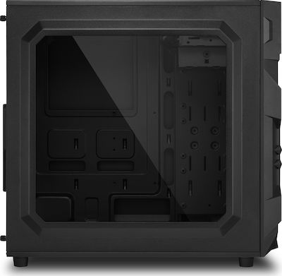 Sharkoon VG7-W RGB Gaming Midi Tower Computer Case with Window Panel Black