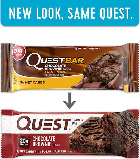 Quest Nutrition Protein Bar Baton cu 20gr Proteină & Aromă Chocolate Brownie 60gr