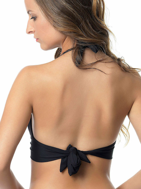 Erka Mare Triangle Bikini Top Black