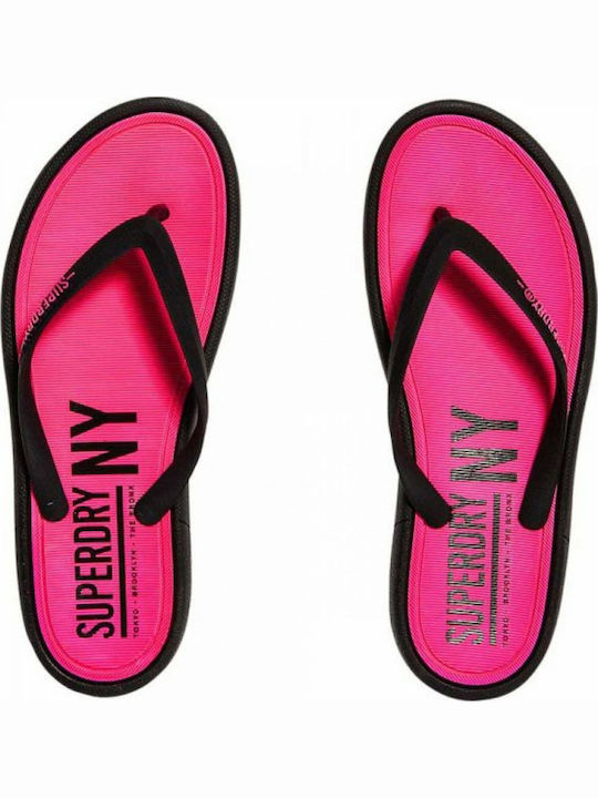 Superdry Nyc Frauen Flip Flops in Schwarz Farbe