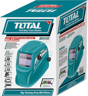 Total Welding Helmet with 100x67mm Visual Field Green