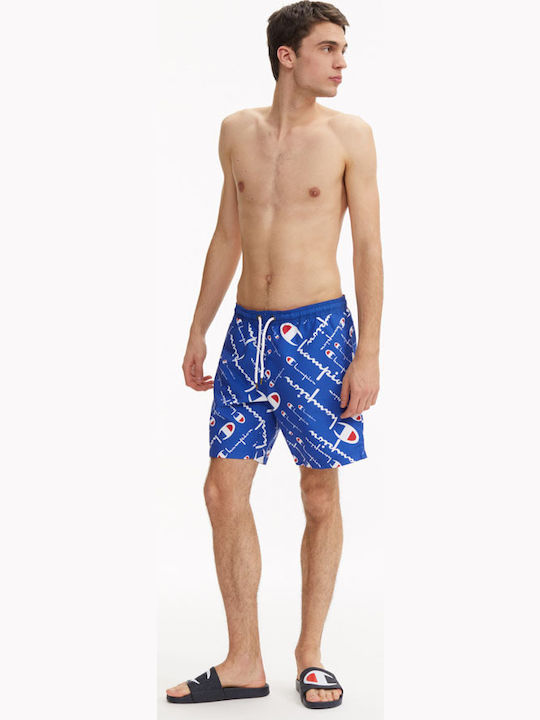 Men's Swimwear Shorts Blue with Patterns