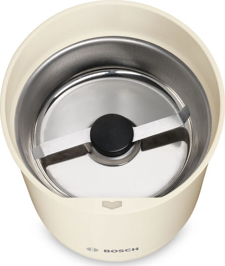 Bosch Râșniță electrică pentru cafea 180W cu capacitate de boabe 75gr Bej