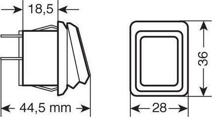 Lampa Rocker Comutator On/Off auto Comutator cu LED rezistent la apă 12V-24V Universal Verde