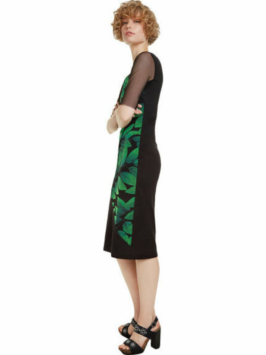 Desigual Brooklyn Midi Dress for Wedding / Baptism Green