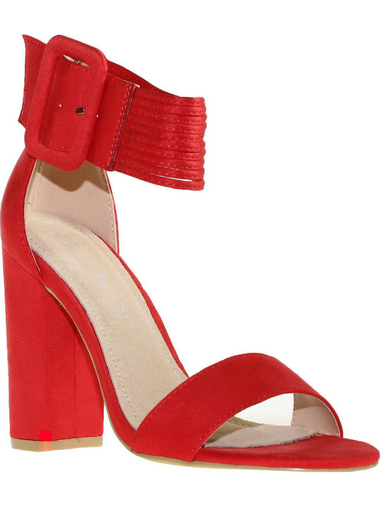 Suede Sandals Anatomic Red