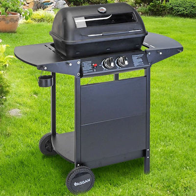 Gasbarbecue Gas Grill with 2 Burners and Infrared Hob 406019