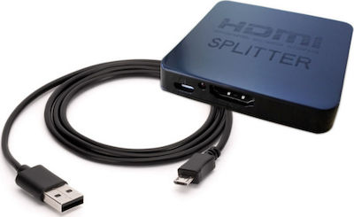 Savio Konverter HDMI weiblich zu HDMI weiblich Blau (CL-93)