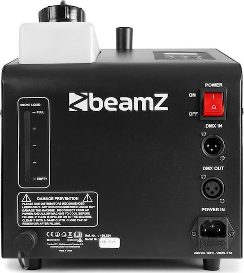 BeamZPro SB1500LED Μηχανή Φυσαλίδων LED 1500W με Ασύρματο Χειριστήριο και Δυνατότητα Σύνδεσης με Κονσόλα Φωτισμού