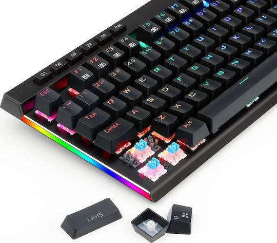Redragon Vata K580 Gaming Πληκτρολόγιο με Outemu Blue διακόπτες και Φωτιζόμενα πλήκτρα (Αγγλικό US)