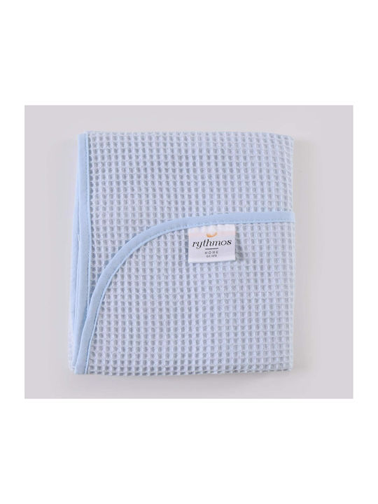 Rythmos Blanket Nursery Swaddling Blankets Sweety Waffle Blue 80x90cm. 113-134-011