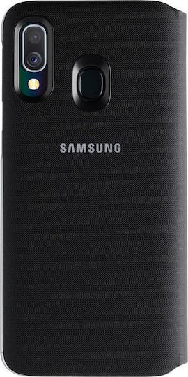Samsung Wallet Cover Synthetic Leather Black (Galaxy A40)