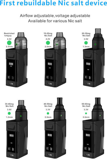 Vandy Vape Simple EX Squonk Box Mod Kit 4ml με Ενσωματωμένη Μπαταρία 850mAh Black