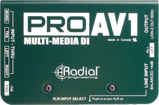 Radial PRO-AV1 Παθητικό DI Box 1 Καναλιού