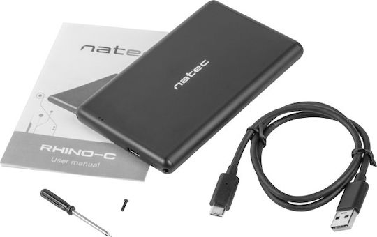 Natec Rhino-C Case for Hard Drive 2.5" SATA III with Connection Type-C