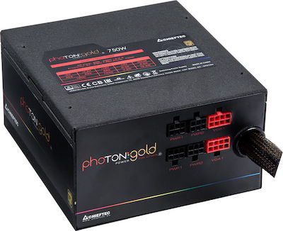 Chieftec Photon 750W Μαύρο Τροφοδοτικό Υπολογιστή Semi Modular 80 Plus Gold