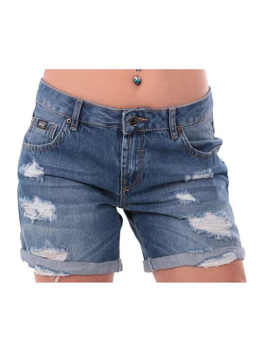 Superdry Steph Boyfriend Women's Jean Shorts Blue