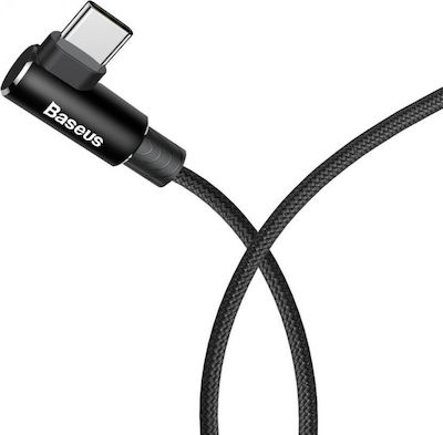 Baseus MVP Angle (90°) / Braided USB 2.0 Cable USB-C male - USB-A male 20W Black 2m (CATMVP-B01)