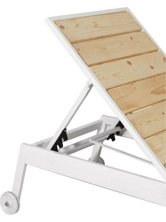 Șezlong Metal cu Țesătură Textilene și Roți Căprui 192x60x35cm Șezlong Metal cu Țesătură Textilene și Roți Căprui 192x60x35cm