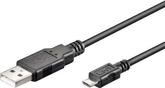 Goobay Regular USB 2.0 to micro USB Cable Μαύρο 5m (93921)