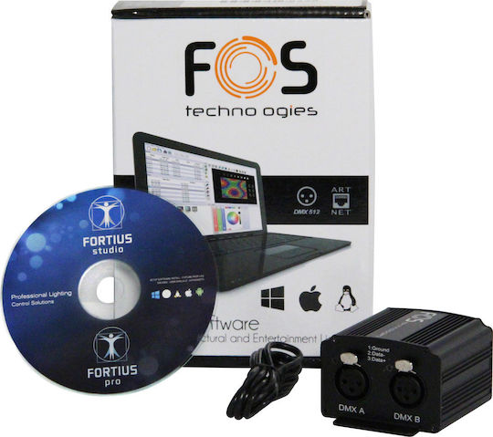 Fos Technologies FORTIUS PRO-1024 Interface για Κονσόλα Φωτισμού με 1024 Κανάλια Ελέγχου / 2 Εισόδους XLR Συμβατό Λειτουργικό MacOS / Windows