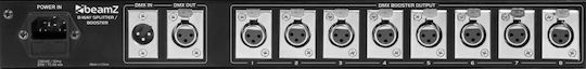BeamZPro DMX Splitter/Booster 8-way DMX Сплитер за Конзола за Осветление