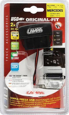 Lampa Original-Fit - In Dash Twin USB Mercedes