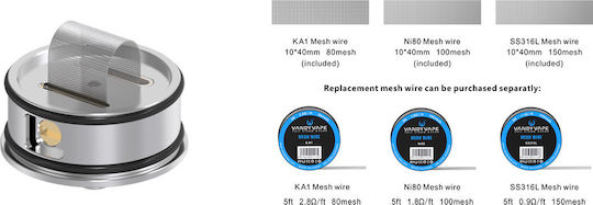 Vandy Vape Mesh Ατμοποιητής Ηλεκτρονικού Τσιγάρου RDA Black